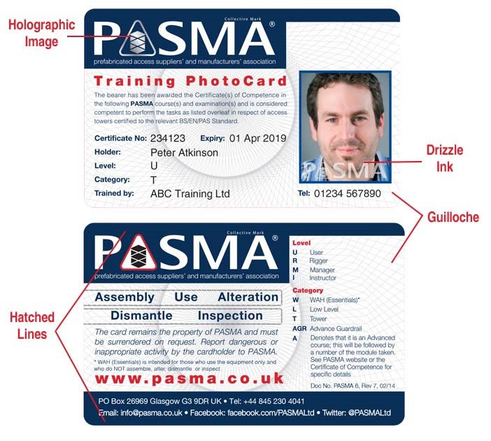 PASMA Card