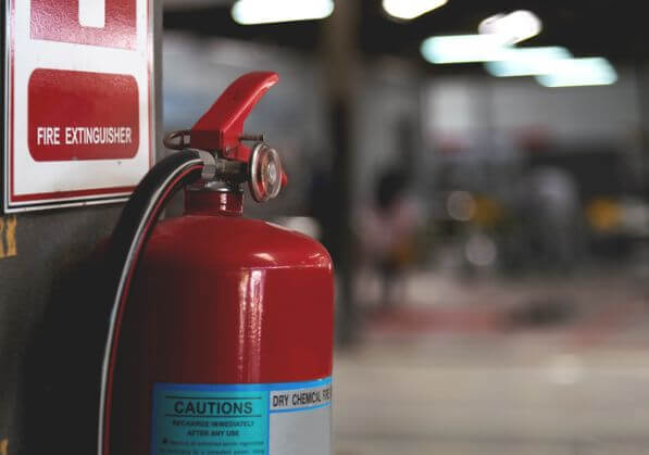 Fire extinguisher up close