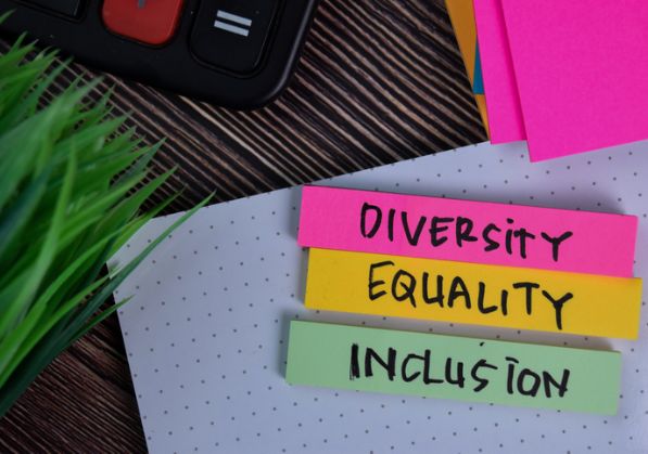 Diversity, Equality, and Inclusion written on pieces of paper